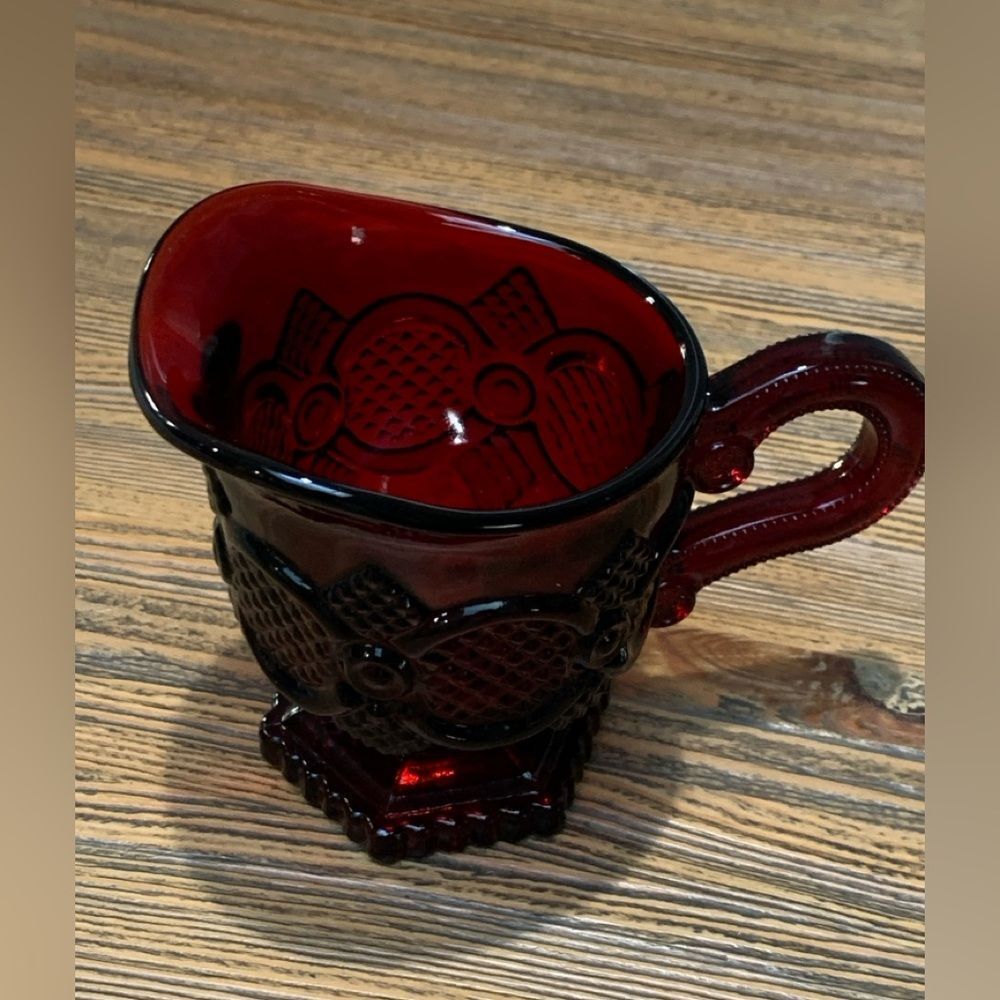 Avon Cape Cod Ruby Red Glass Creamer